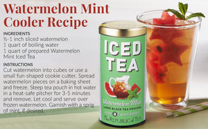 Republic of Tea Watermelon Mint Black Iced Tea Mint Cooler Recipe