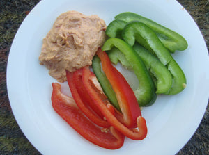 Bonnie Plants Green Bell Pepper raw with hummus